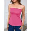 imageImily Bela Womens Sexy Tube Tops Off Shoulder Strapless Bandeau Top Side Split Y2K Going Out Trendy OutfitsRose Red