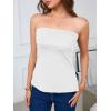 imageImily Bela Womens Sexy Tube Tops Off Shoulder Strapless Bandeau Top Side Split Y2K Going Out Trendy OutfitsWhite