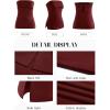 imageImily Bela Womens Sexy Tube Tops Off Shoulder Strapless Bandeau Top Side Split Y2K Going Out Trendy OutfitsWine Red