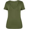 imageImily Bela Womens Sexy V Neck T Shirts Summer Lace Short Sleeve Slim Fit Y2k Going Out Crop TopsArmy Green