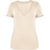 imageImily Bela Womens Sexy V Neck T Shirts Summer Lace Short Sleeve Slim Fit Y2k Going Out Crop TopsBeige