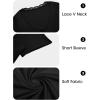 imageImily Bela Womens Sexy V Neck T Shirts Summer Lace Short Sleeve Slim Fit Y2k Going Out Crop TopsBlack