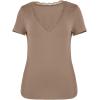 imageImily Bela Womens Sexy V Neck T Shirts Summer Lace Short Sleeve Slim Fit Y2k Going Out Crop TopsKhaki