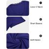 imageImily Bela Womens Sexy V Neck T Shirts Summer Lace Short Sleeve Slim Fit Y2k Going Out Crop TopsNavy