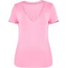 imageImily Bela Womens Sexy V Neck T Shirts Summer Lace Short Sleeve Slim Fit Y2k Going Out Crop TopsPink