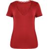 imageImily Bela Womens Sexy V Neck T Shirts Summer Lace Short Sleeve Slim Fit Y2k Going Out Crop TopsRed