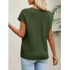 imageImily Bela Womens Short Sleeve Sweaters Casual Crewneck Crochet Knit Summer Loose Trendy Pullover TopsArmy Green