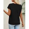 imageImily Bela Womens Short Sleeve Sweaters Casual Crewneck Crochet Knit Summer Loose Trendy Pullover TopsBlack