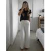imageImily Bela Womens Short Sleeve Sweaters Casual Crewneck Crochet Knit Summer Loose Trendy Pullover TopsBlack