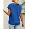 imageImily Bela Womens Short Sleeve Sweaters Casual Crewneck Crochet Knit Summer Loose Trendy Pullover TopsBlue