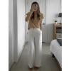 imageImily Bela Womens Short Sleeve Sweaters Casual Crewneck Crochet Knit Summer Loose Trendy Pullover TopsKhaki