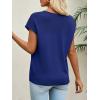 imageImily Bela Womens Short Sleeve Sweaters Casual Crewneck Crochet Knit Summer Loose Trendy Pullover TopsNavy