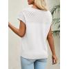 imageImily Bela Womens Short Sleeve Sweaters Casual Crewneck Crochet Knit Summer Loose Trendy Pullover TopsWhite