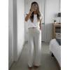 imageImily Bela Womens Short Sleeve Sweaters Casual Crewneck Crochet Knit Summer Loose Trendy Pullover TopsWhite