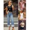 imageImily Bela Womens Sleeveless Tank Tops Loose Fit Summer Flowy Dressy Casual Blouse Crewneck Pleated Front Beach ShirtsBeige