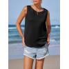imageImily Bela Womens Sleeveless Tank Tops Loose Fit Summer Flowy Dressy Casual Blouse Crewneck Pleated Front Beach ShirtsBlack