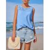 imageImily Bela Womens Sleeveless Tank Tops Loose Fit Summer Flowy Dressy Casual Blouse Crewneck Pleated Front Beach ShirtsBlue