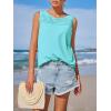 imageImily Bela Womens Sleeveless Tank Tops Loose Fit Summer Flowy Dressy Casual Blouse Crewneck Pleated Front Beach ShirtsBluegreen