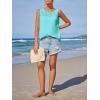 imageImily Bela Womens Sleeveless Tank Tops Loose Fit Summer Flowy Dressy Casual Blouse Crewneck Pleated Front Beach ShirtsBluegreen