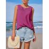 imageImily Bela Womens Sleeveless Tank Tops Loose Fit Summer Flowy Dressy Casual Blouse Crewneck Pleated Front Beach ShirtsBurgundy