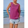 imageImily Bela Womens Sleeveless Tank Tops Loose Fit Summer Flowy Dressy Casual Blouse Crewneck Pleated Front Beach ShirtsBurgundy