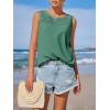 imageImily Bela Womens Sleeveless Tank Tops Loose Fit Summer Flowy Dressy Casual Blouse Crewneck Pleated Front Beach ShirtsDark Green