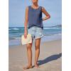 imageImily Bela Womens Sleeveless Tank Tops Loose Fit Summer Flowy Dressy Casual Blouse Crewneck Pleated Front Beach ShirtsNavy Blue