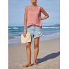 imageImily Bela Womens Sleeveless Tank Tops Loose Fit Summer Flowy Dressy Casual Blouse Crewneck Pleated Front Beach ShirtsPink