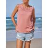 imageImily Bela Womens Sleeveless Tank Tops Loose Fit Summer Flowy Dressy Casual Blouse Crewneck Pleated Front Beach ShirtsPink