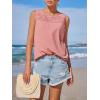 imageImily Bela Womens Sleeveless Tank Tops Loose Fit Summer Flowy Dressy Casual Blouse Crewneck Pleated Front Beach ShirtsPink