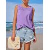 imageImily Bela Womens Sleeveless Tank Tops Loose Fit Summer Flowy Dressy Casual Blouse Crewneck Pleated Front Beach ShirtsPurple