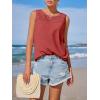 imageImily Bela Womens Sleeveless Tank Tops Loose Fit Summer Flowy Dressy Casual Blouse Crewneck Pleated Front Beach ShirtsRed