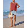 imageImily Bela Womens Sleeveless Tank Tops Loose Fit Summer Flowy Dressy Casual Blouse Crewneck Pleated Front Beach ShirtsRed