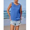 imageImily Bela Womens Sleeveless Tank Tops Loose Fit Summer Flowy Dressy Casual Blouse Crewneck Pleated Front Beach ShirtsRoyal Blue