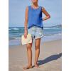 imageImily Bela Womens Sleeveless Tank Tops Loose Fit Summer Flowy Dressy Casual Blouse Crewneck Pleated Front Beach ShirtsRoyal Blue