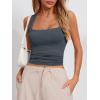 imageImily Bela Womens Square Neck Tank Tops Casual Sleeveless Going Out Slim Fit Y2K Summer Cropped ShirtsDark Grey