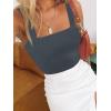 imageImily Bela Womens Square Neck Tank Tops Casual Sleeveless Going Out Slim Fit Y2K Summer Cropped ShirtsDark Grey