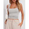 imageImily Bela Womens Square Neck Tank Tops Casual Sleeveless Going Out Slim Fit Y2K Summer Cropped ShirtsLight Grey