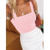 imageImily Bela Womens Square Neck Tank Tops Casual Sleeveless Going Out Slim Fit Y2K Summer Cropped ShirtsLight Pink