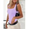 imageImily Bela Womens Square Neck Tank Tops Casual Sleeveless Going Out Slim Fit Y2K Summer Cropped ShirtsLight Purple