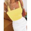 imageImily Bela Womens Square Neck Tank Tops Casual Sleeveless Going Out Slim Fit Y2K Summer Cropped ShirtsLight Yellow