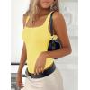 imageImily Bela Womens Square Neck Tank Tops Casual Sleeveless Going Out Slim Fit Y2K Summer Cropped ShirtsLight Yellow