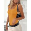 imageImily Bela Womens Square Neck Tank Tops Casual Sleeveless Going Out Slim Fit Y2K Summer Cropped ShirtsOrange