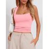 imageImily Bela Womens Square Neck Tank Tops Casual Sleeveless Going Out Slim Fit Y2K Summer Cropped ShirtsPink