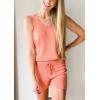 imageImily Bela Womens Summer Lounge Sets Knit 2 Piece Outfits Vacation Beach Tank Tops and Shorts Loungewear Pajama SetA06pink