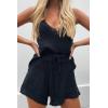 imageImily Bela Womens Summer Lounge Sets Knit 2 Piece Outfits Vacation Beach Tank Tops and Shorts Loungewear Pajama SetBlack
