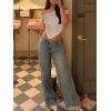 imageImily Bela Womens Summer Off The Shoulder Tops Casual Asymmetrical Slim Fit Y2K Going Out Cropped ShirtsApricot