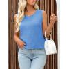 imageImily Bela Womens Sweater Vest Top Summer Bow Tie Back Sleeveless Casual Knit Crop Tank TopsBlue