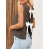 imageImily Bela Womens Sweater Vest Top Summer Bow Tie Back Sleeveless Casual Knit Crop Tank TopsCoffee