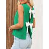 imageImily Bela Womens Sweater Vest Top Summer Bow Tie Back Sleeveless Casual Knit Crop Tank TopsGreen